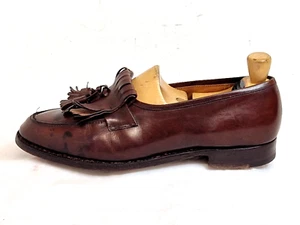 Church men vintage tasseled shoes all leather Brown UK 9.5 EU 43.5 - Picture 1 of 10