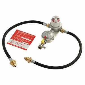 2 BOTTLE CONNECTOR AUTO CHANGE OVER LP LPG PROPANE GAS REGULATOR PROPANE PIGTAIL - Picture 1 of 10