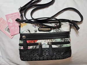 Bolso Bandolera Stone Mountain Floral 4 Vías, Hombro, Muñequera Cuero Cartera - Imagen 1 de 5