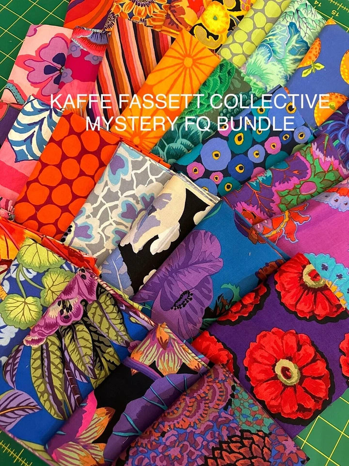 STASH BUILDER 10 SURPRISE FQs KAFFE FASSETT COLLECTIVE FABRIC GRAB BAG - Image 1 of 1