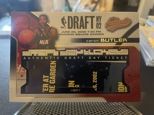 2002-03  FLEER AUTHENTIX DRAFT TICKET JUMBO CARD CARON BUTLER BULLS DUKE RC