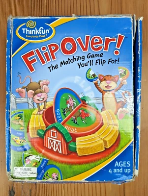 Think Fun Flip Over Game 2009 Educational Animals Words OT/PT Teaching - EUC - Image 1 of 4