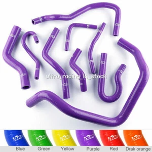 ZAP 9PCS FIT HONDA CIVIC D15 D16 SOHC EG/EK 92-00 Silicone Radiator Hoses Purple - Bild 1 von 12