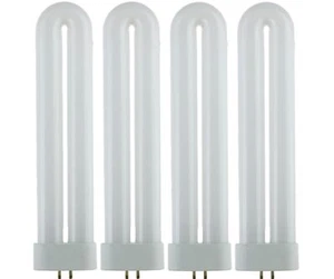 4Pack T6 Fluorescent U-Shaped Bulb, 7.86" Twin UV Lamp for Bars/Night Club, 15W - Picture 1 of 5