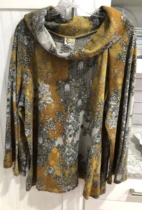 Anthropologie Fig & Flower Women Cowl Neck Pullover Sweater 3X Plus Poly Spandex - Picture 1 of 13