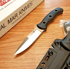 Al Mar S.E.R.E. Operator 30 Fixed Knife 3" D2 Tool Steel Blade Black G10 Handle - Picture 1 of 12