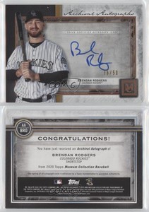 2020 Topps Museum Collection Archival Copper /50 Brendan Rodgers #AA-BRO Auto