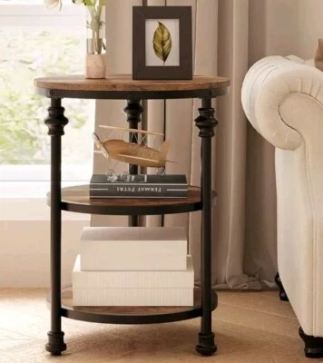 IDEALHOUSE End Table 3-Tier Round Side Table/ Accent Table  - Image 1 of 3