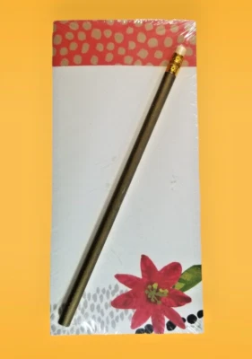 Hallmark Magnetic Notepad & Coordinating Pencil Contemporary Abstract Design - Image 1 of 2