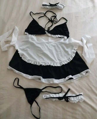 French Maid Outfit Costume SHEIN Lingerie 6 Piece Sexy Ladies Women's L USA NWOT Foto 1 de 4
