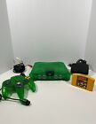 Jungle Green N64 With Oem Cords, Controller, Donkey Kong 64 And Expansion Pack!!