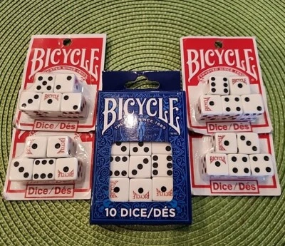 Lote de 5 paquetes de dados de bicicleta - Paquete de 30 en todo troquel ¡NUEVO! Foto 1 de 4