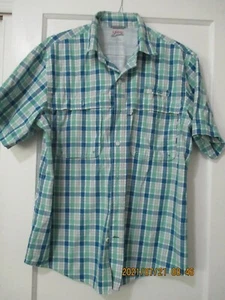 IZOD+MEN'S+ SHORT SLEEVE SHIRT+SIZE L+ MULTI COLOR +PLAID+2 BREAST POCKETS - Picture 1 of 12