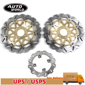 Rotores de disco de freno delanteros traseros para Kawasaki Ninja ZX12R ZX-12R 2000 2001 2002 2003 - Imagen 1 de 14