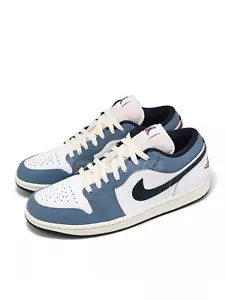 Jordan 1 Low SE "Motion" Uomo Bianco/Armory Navy-Aegean Storm (HM3711 144) Taglia 8,5 - Foto 1 di 6