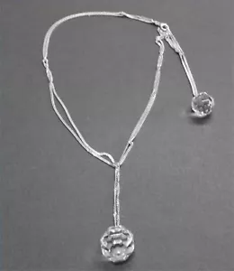 Collana gioielli BACCARAT sfaccettature argento corto 17 3/4" $900 nuovissima in scatola - Foto 1 di 3