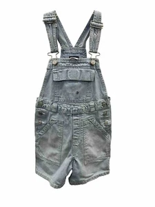 VTG 90s Tommy  Hilfiger DENIM Overalls Shortalls Kids Girls Size 6X - Picture 1 of 7