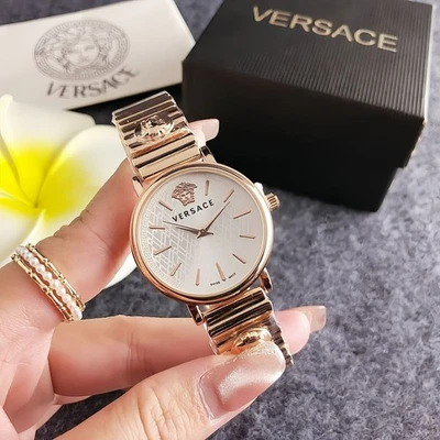 Timeless Versace 38 мм кварцевые часы с сплава повязка на запястье и коробка - Изображение 1 из 4