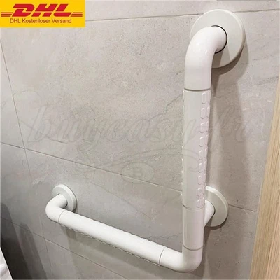 Haltegriff Rutschfest Edelstahl für Bad badezimmer Senioren Wandhaltegriff Weiß - Bild 1 von 4