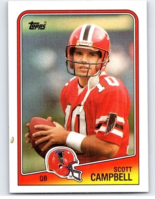 #384 1988 Topps Scott Campbell -TEAM Atlanta Falcons Rookie Football - Image 1 of 2
