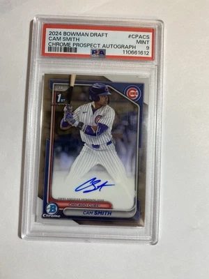 Bowman Draft 2024 cromo prospecto automático #CPACS CAM SMITH PSA 9 Foto 1 de 2