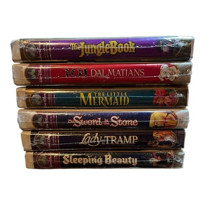Lot Of 2 6 Sealed Walt Disney VHS Tapes Masterpiece Collection Movies Limited Ed - Image 1 of 4