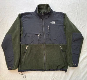 Vintage 90s North Face Green Black Full Zip Denali Polartec Fleece Jacket Size M - Bild 1 von 16