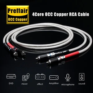 Preffair OCC Silve Plated HiFi RCA Cable Subwoofer Audio Signature Cord RCA Plug - Picture 1 of 8
