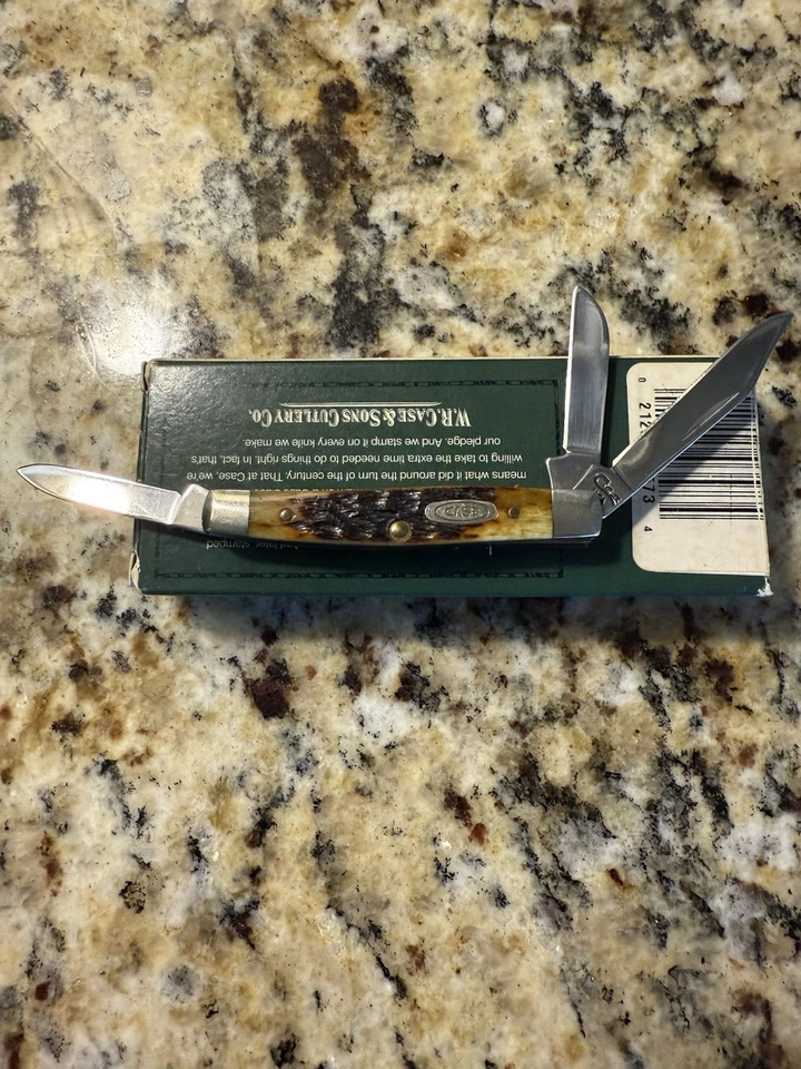 Cuchillo Case 6333 Pequeño Stockman Hermoso Hueso 1996 Foto 1 de 4