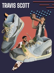 Größe 12 - Nike Air Trainer 1 SP Travis Scott Cactus Jack Grey Haze DR7515-001 - Bild 1 von 14