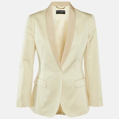 Blazer Dolce Gabbana Algodón Crema Pecho Único M Foto 1 de 4