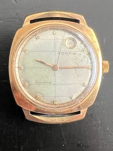 Vintage Fortis Trueline 6083 Swiss Gold Filled Automatic Watch Runs, As-Is Super - Picture 1 of 4