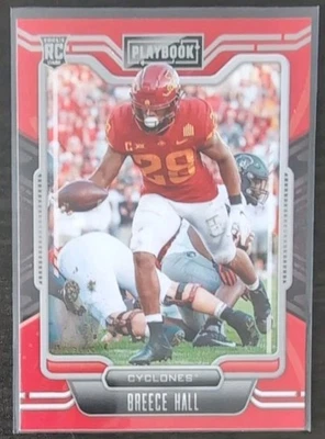 Breece Hall #6 2022 Panini Chronicles Playbook Draft Picks Rookie RC Iowa State - Image 1 of 3