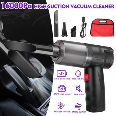 16000Pa Wireless Vacuum Cleaner Car Handheld USB Rechargeable Portable Suction - Image 1 of 4