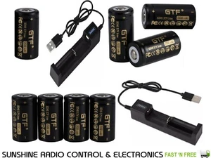 Genuine 16340 CR123A CR123 3.7V 700mAh Rechargeable Li-ion Battery / Charger UK - Picture 1 of 17
