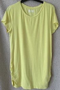 BAM Ropa de Bambú Amarillo Limón Longline Yoga Entrenamiento Chaleco Top Supersuave UK12 - Imagen 1 de 6