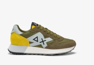 SUN 68 - SCARPA DA UOMO TESSUTO E CAMOSCIO MILITARE+GIALLO JAKI 2.0 SOLID - Foto 1 di 4