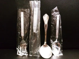 Oneida Ltd United Airlines Vintage versilbert 4 Stk. set kann fleckig sein Neu - Bild 1 von 9
