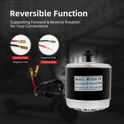 New MY1016 350W 36V DC Permanent Magnet Motor Generator for Wind Turbine Scooter - Image 1 of 4