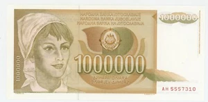 Yugoslavia 1000000 Dinara 1989 Pick 99 UNC Uncirculated Banknote AH - Picture 1 of 2