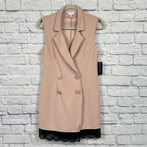 Sweet Storm zweireihiges Blazerkleid Junior L Rouge Spitze ärmellos Neu mit Etikett - Bild 1 von 12