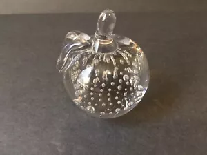 Fermacarte vintage in vetro artistico a forma di mela con bolla controllata - Foto 1 di 10