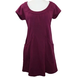Fossil Kleid Burgund 100% Baumwolle mit Taschen Damen Größe M - Bild 1 von 9