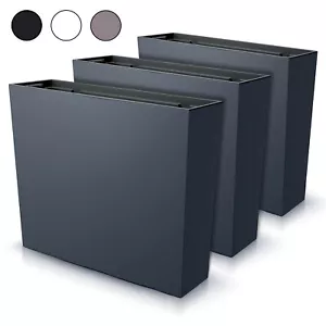 Set di 3 vasi rettangolari Urbi Case T alti moderni liscii fioriera plastica - Photo 1/21