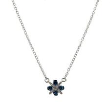 Colleen Lopez 0.33ctw Blue Diamond and White Diamond X&O" Starburst 16" Necklace