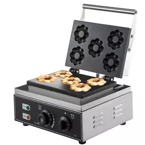 Commercial Nonstick Electric Flower Shaped Mini Waffle Maker Iron Baker Mold - Picture 1 of 10