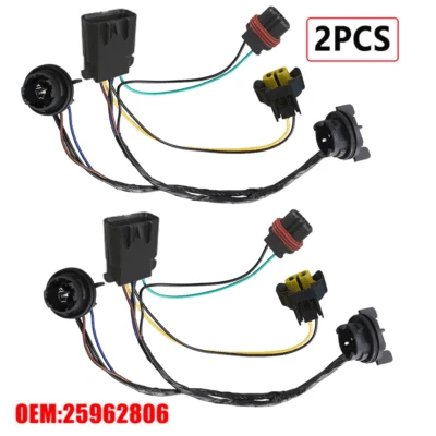 Arnés de cableado de faros 2 piezas para Chevrolet Silverado 1500 HD 2007-2013 25962806 Foto 1 de 4