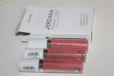  New JORDANA Pigment Shine Liquid Lip Color # 02 At First Blush LOT OF 3  - Image 1 of 2