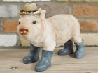 Pig In Wellies Garden Outdoor Resin Animal Decoration Statue Figure