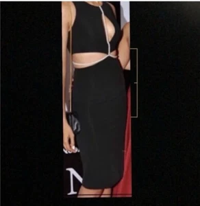 Brand New With Tags Cushnie et Ochs Black Pearl Cut Out Dress Size 6 - Picture 1 of 7